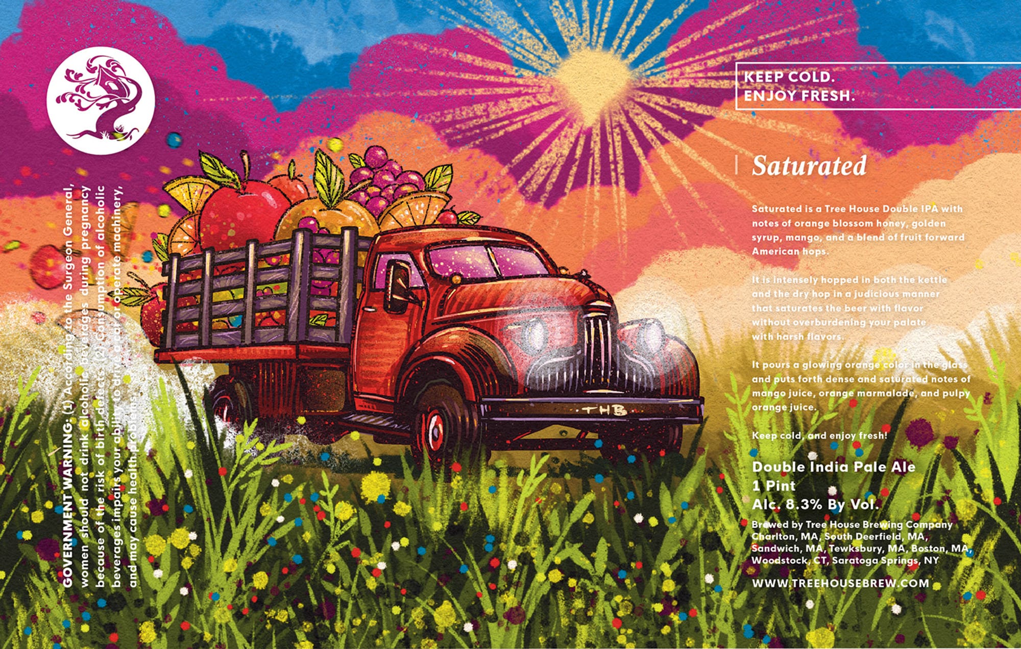 Saturated by Tree House Brewing Company - beer label