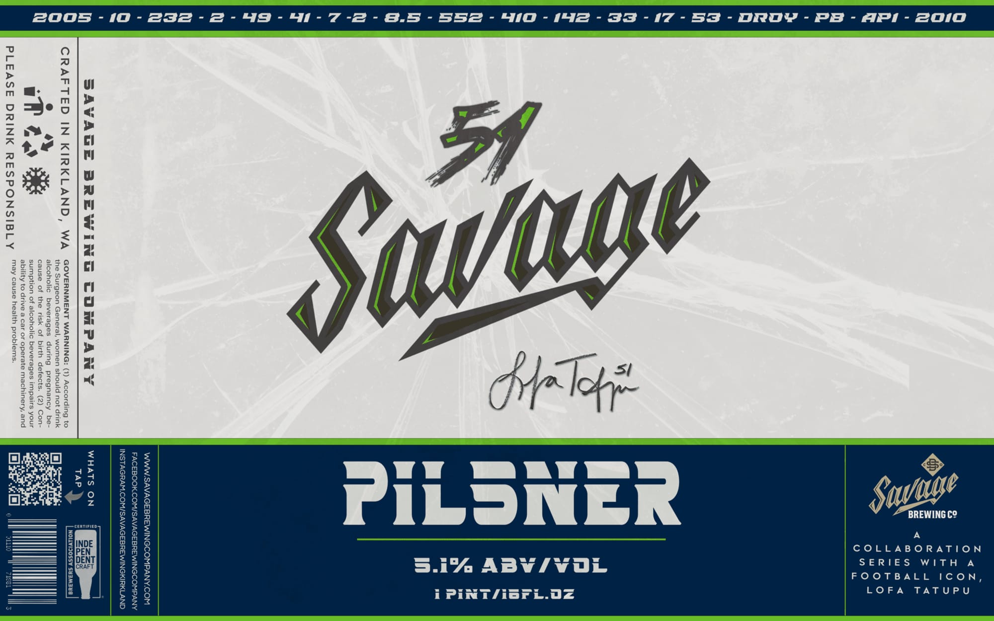Pilsner by Savage Brewing Company - beer label