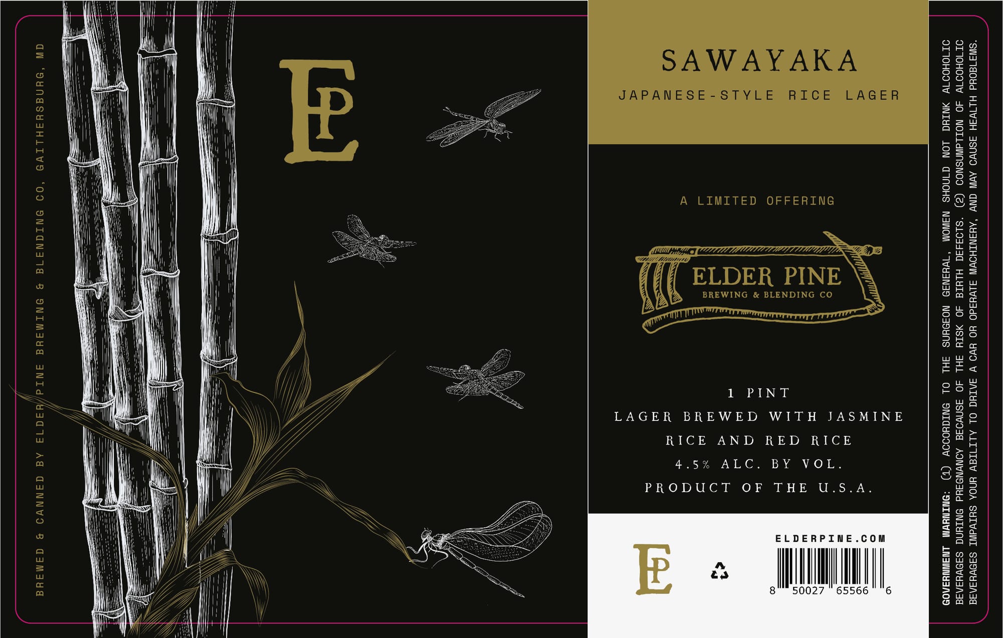 Sawayaka by Elder Pine Brewing & Blending Co. - beer label