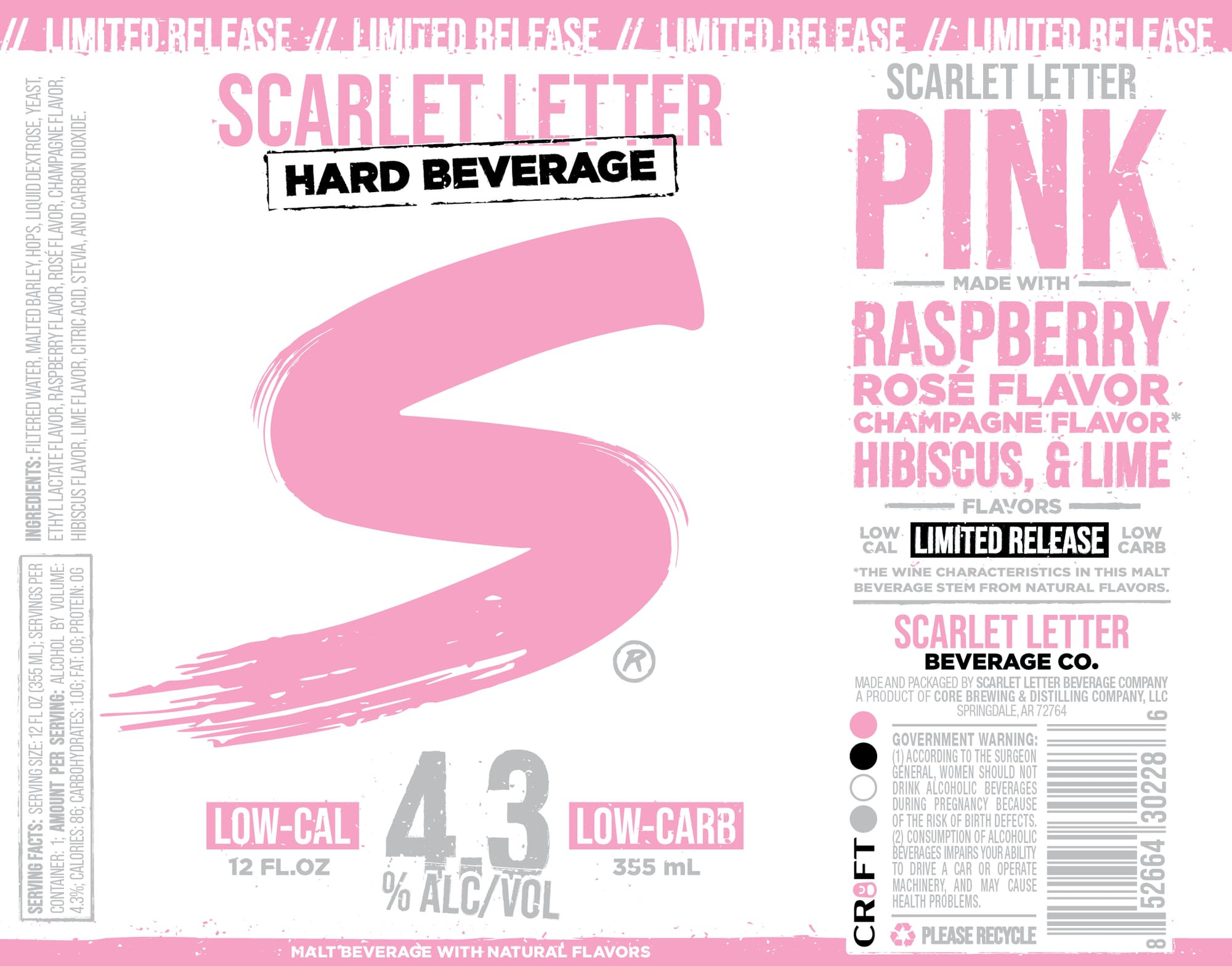 Scarlet Letter Pink by Scarlet Letter Beverage Co. - beer label