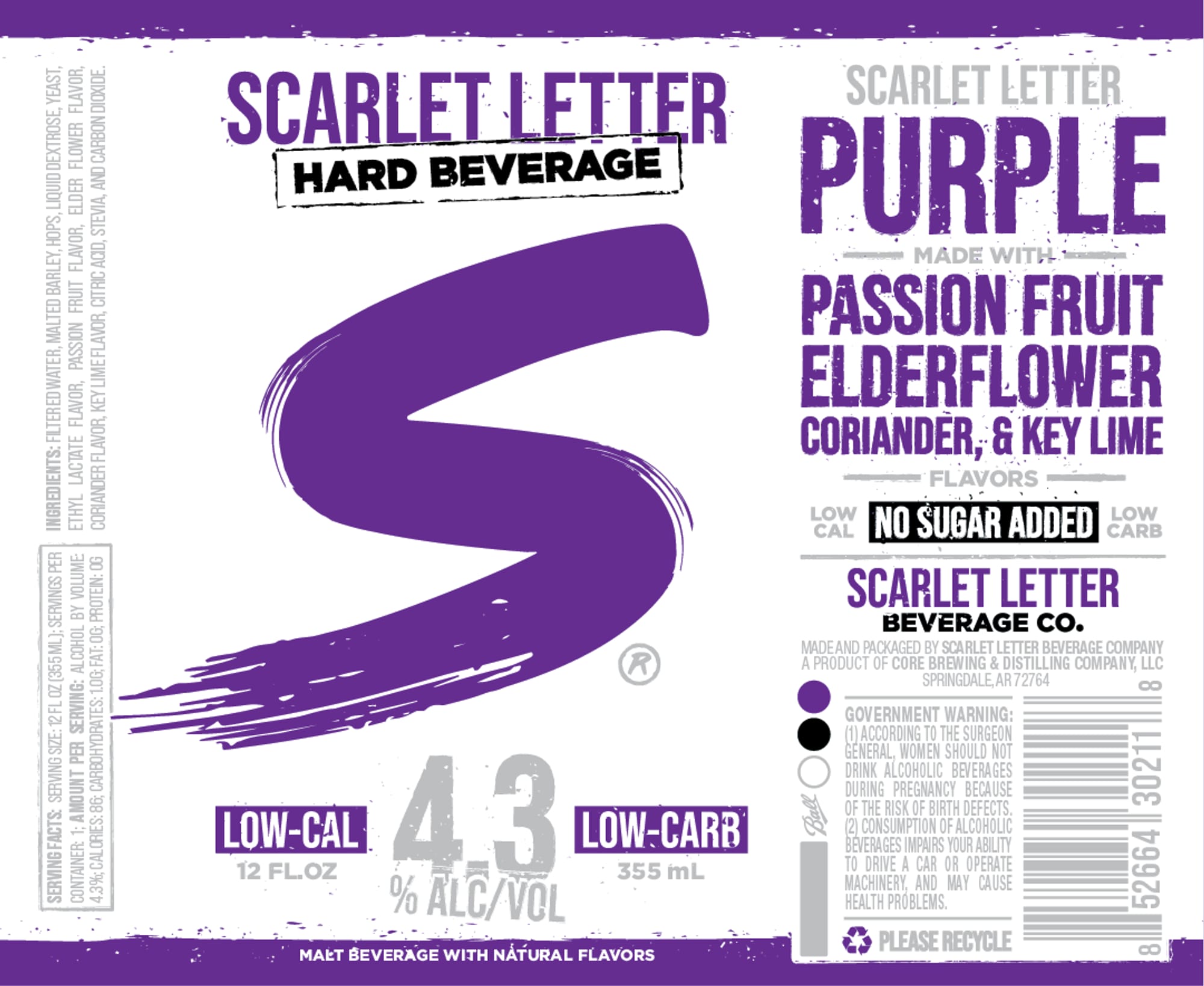 Scarlet Letter Purple by Scarlet Letter Beverage Co. - beer label