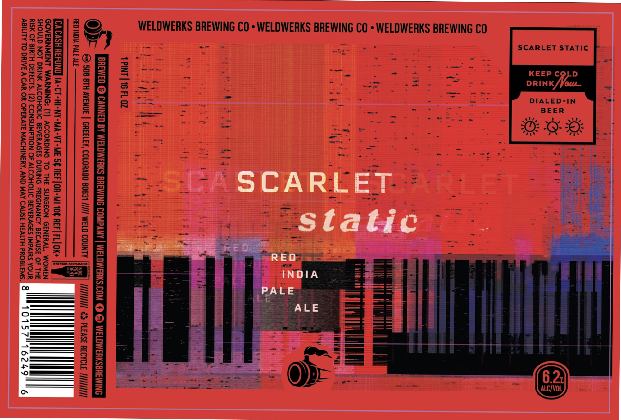 Scarlet Static by WeldWerks Brewing - beer label