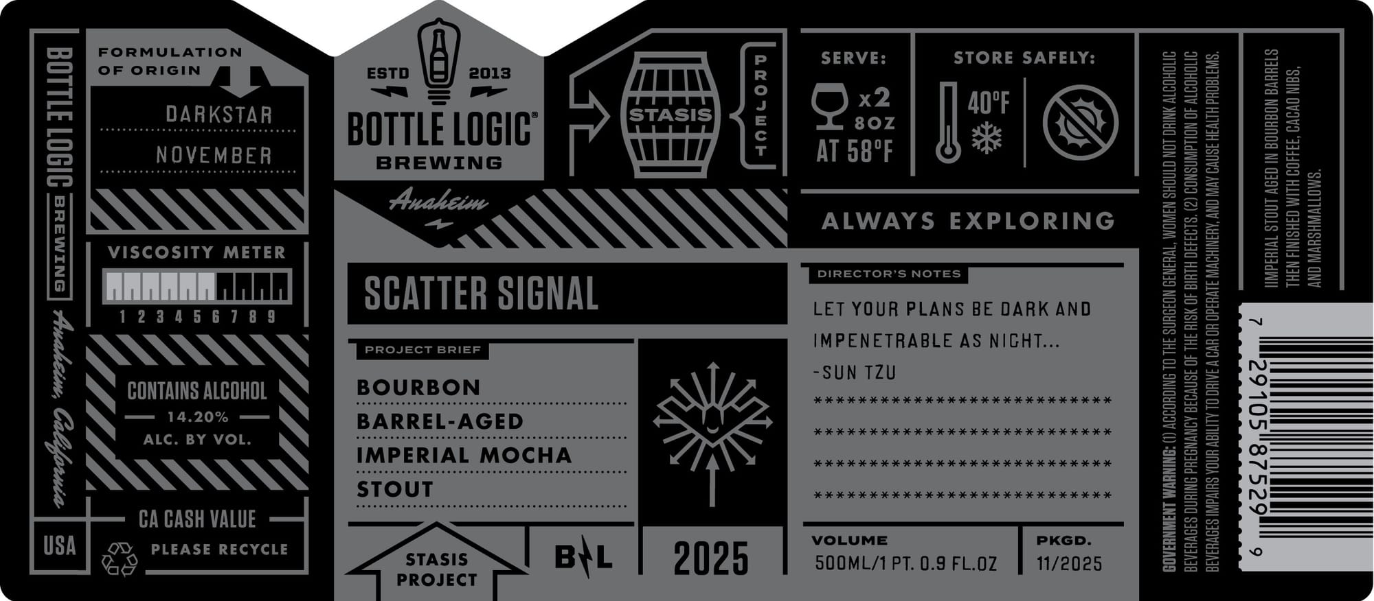 Scatter Signal by Bottle Logic Brewing - beer label