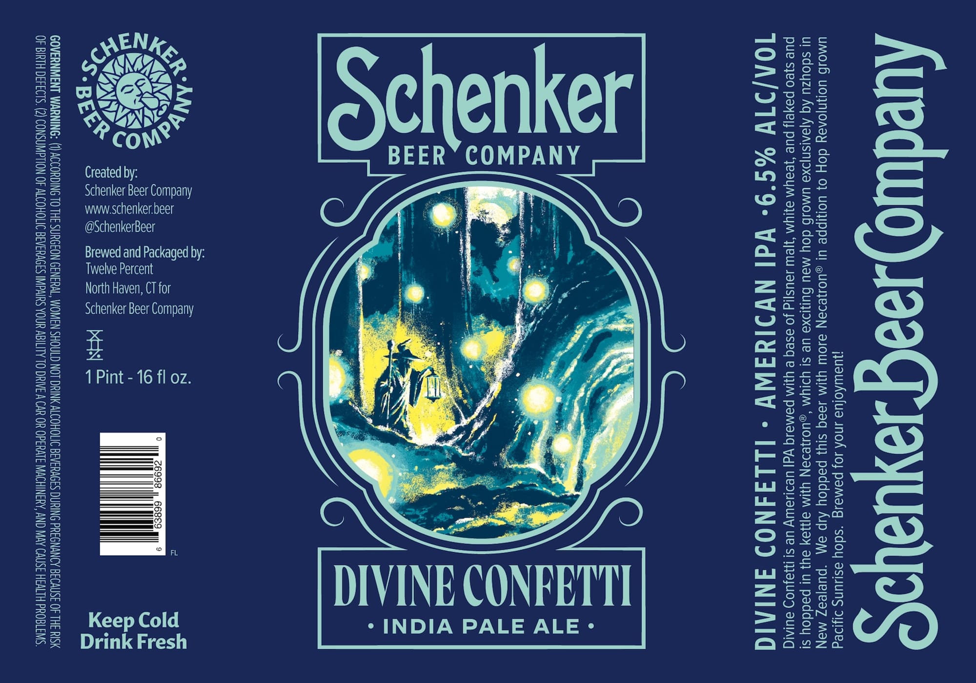 Divine Confetti by Schenker Beer Company - beer label