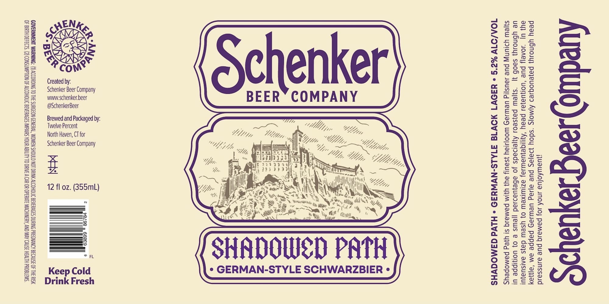 Shadowed Path by Schenker Beer Company - beer label