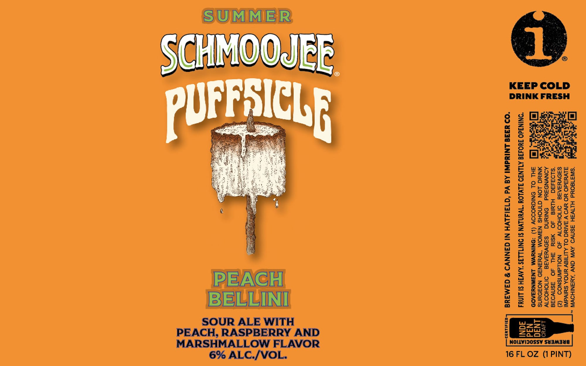 Schmoojee Puffsicle by Imprint Beer Co. - beer label