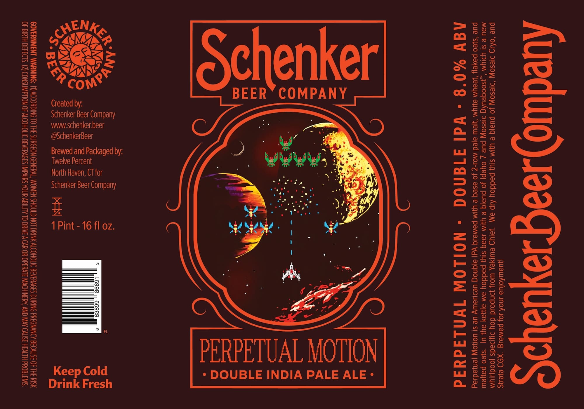 Perpetual Motion by Schenker Beer Company - beer label