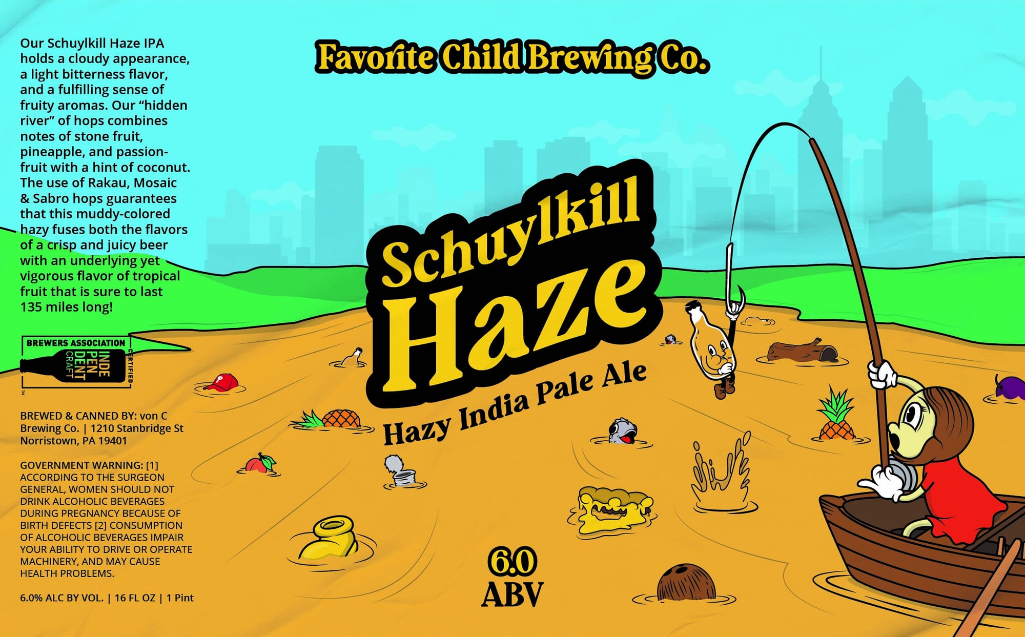 Schuylkill Haze by Favorite Child Brewing Co. - beer label
