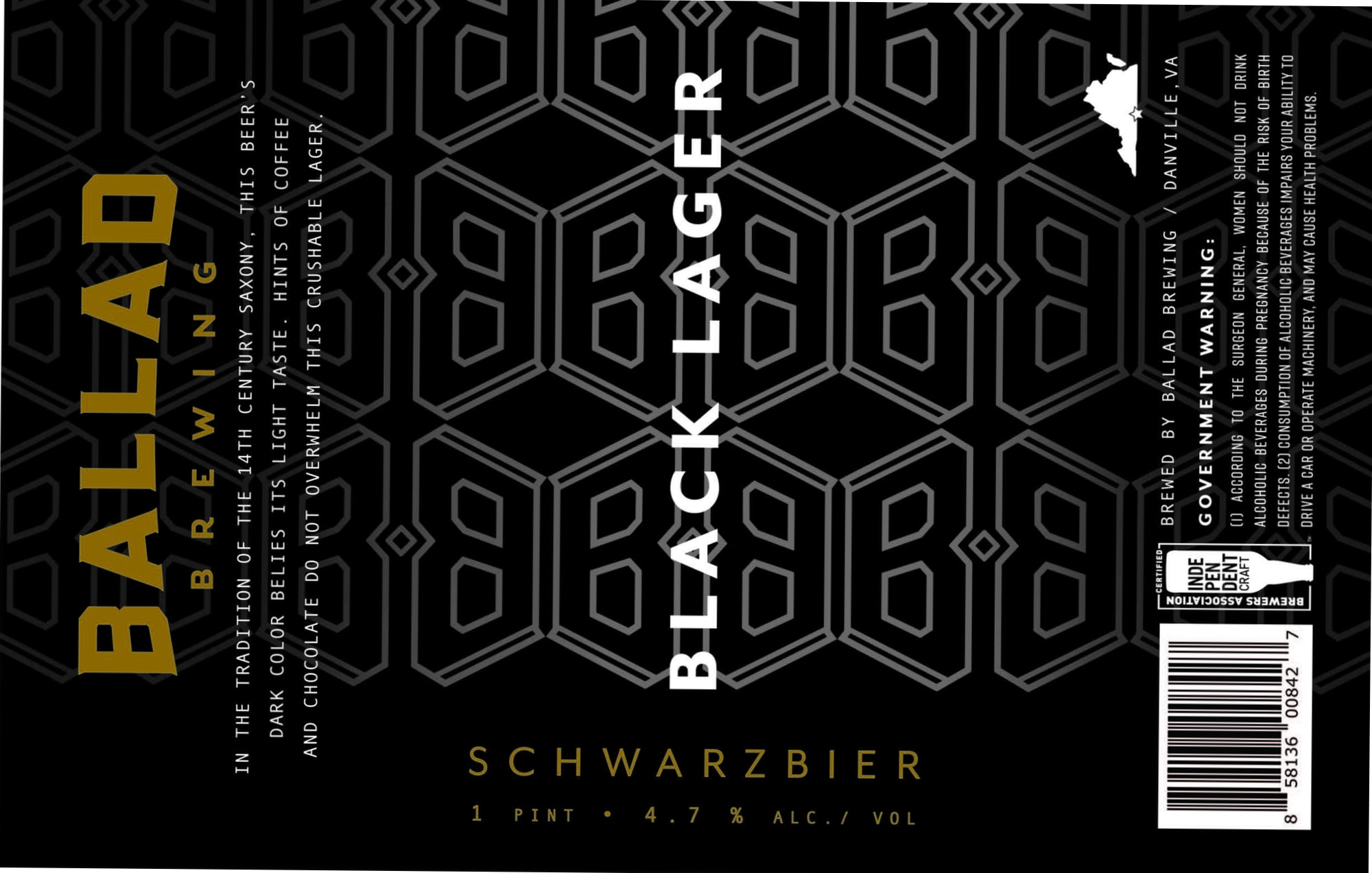 Schwarzbier by Ballast Point - beer label