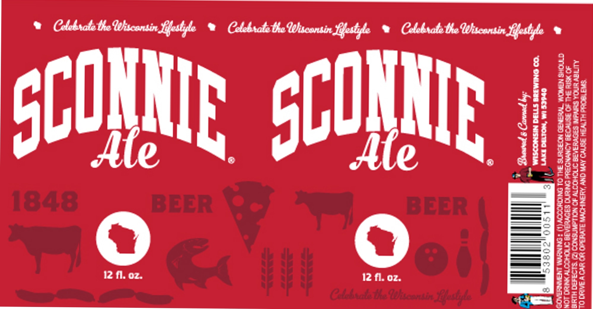 Sconnnie Ale by Wisconsin Dells Brewing Co. - beer label
