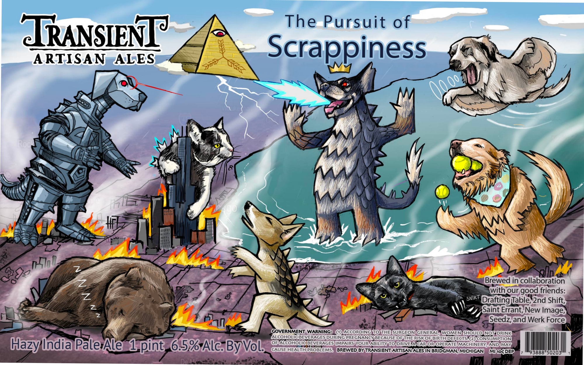 Scrappiness by Transient Artisan Ales - beer label