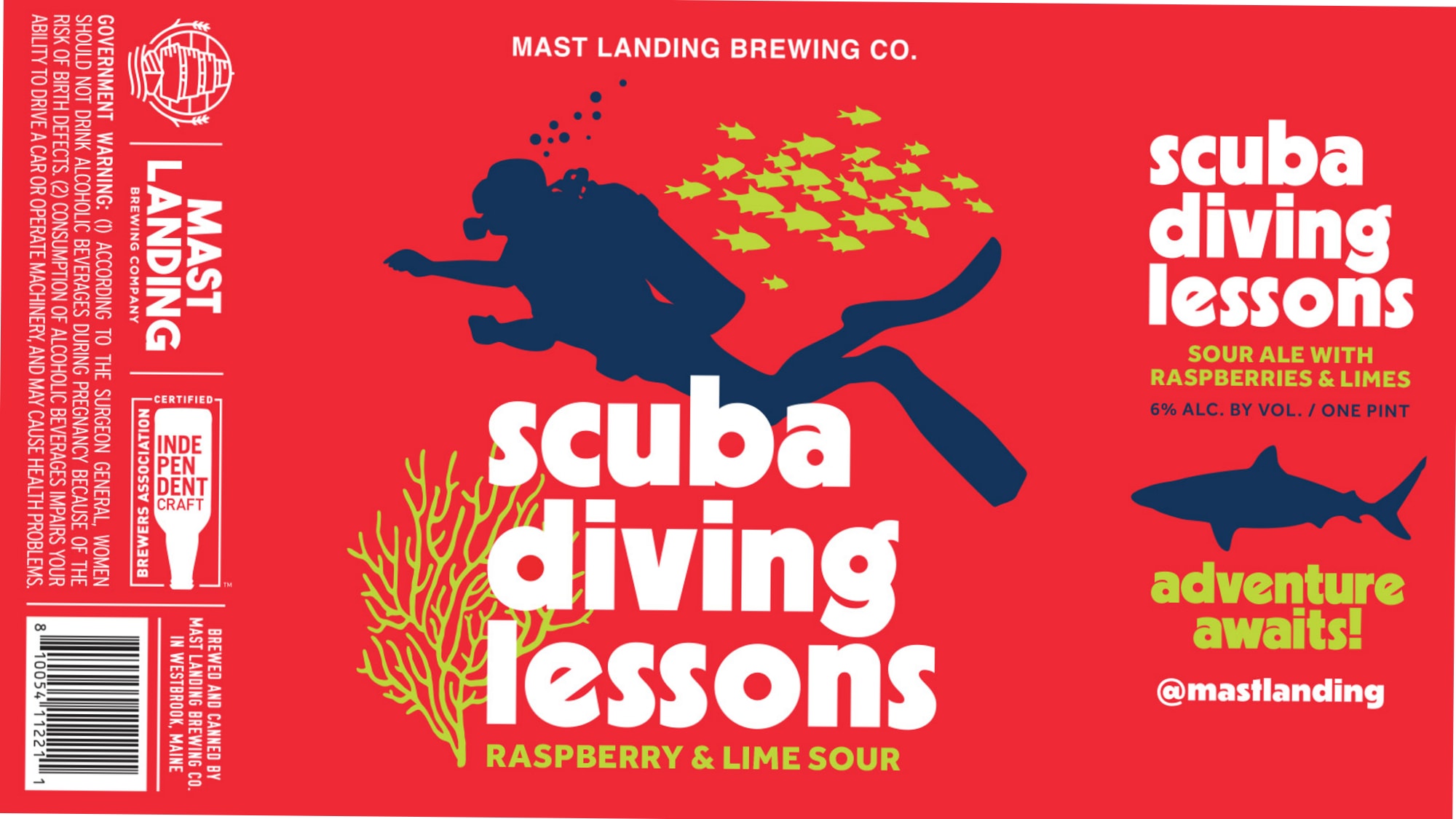 Scuba Diving Lessons by Mast Landing Brewing Co. - beer label