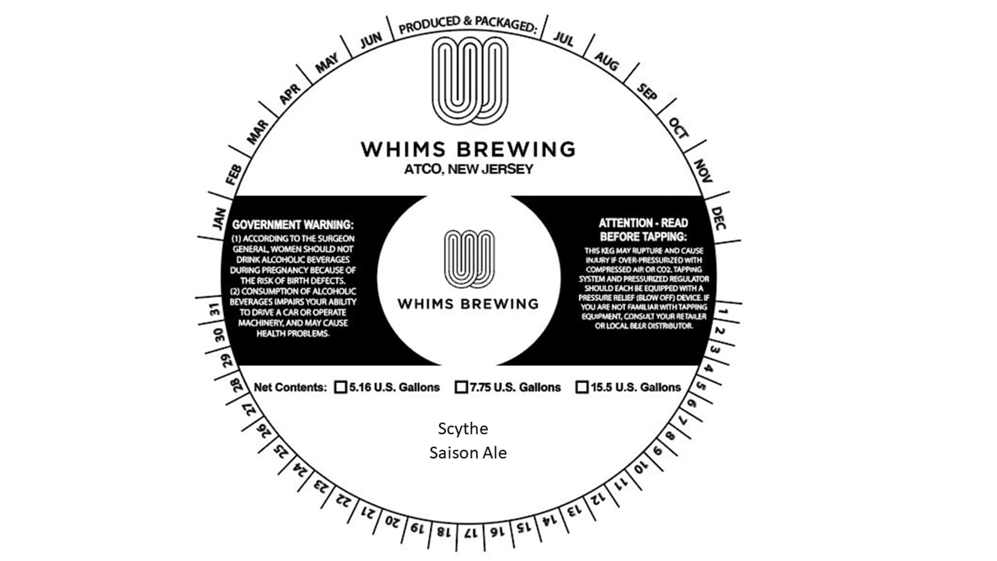 Scythe by Whims Brewing - beer label