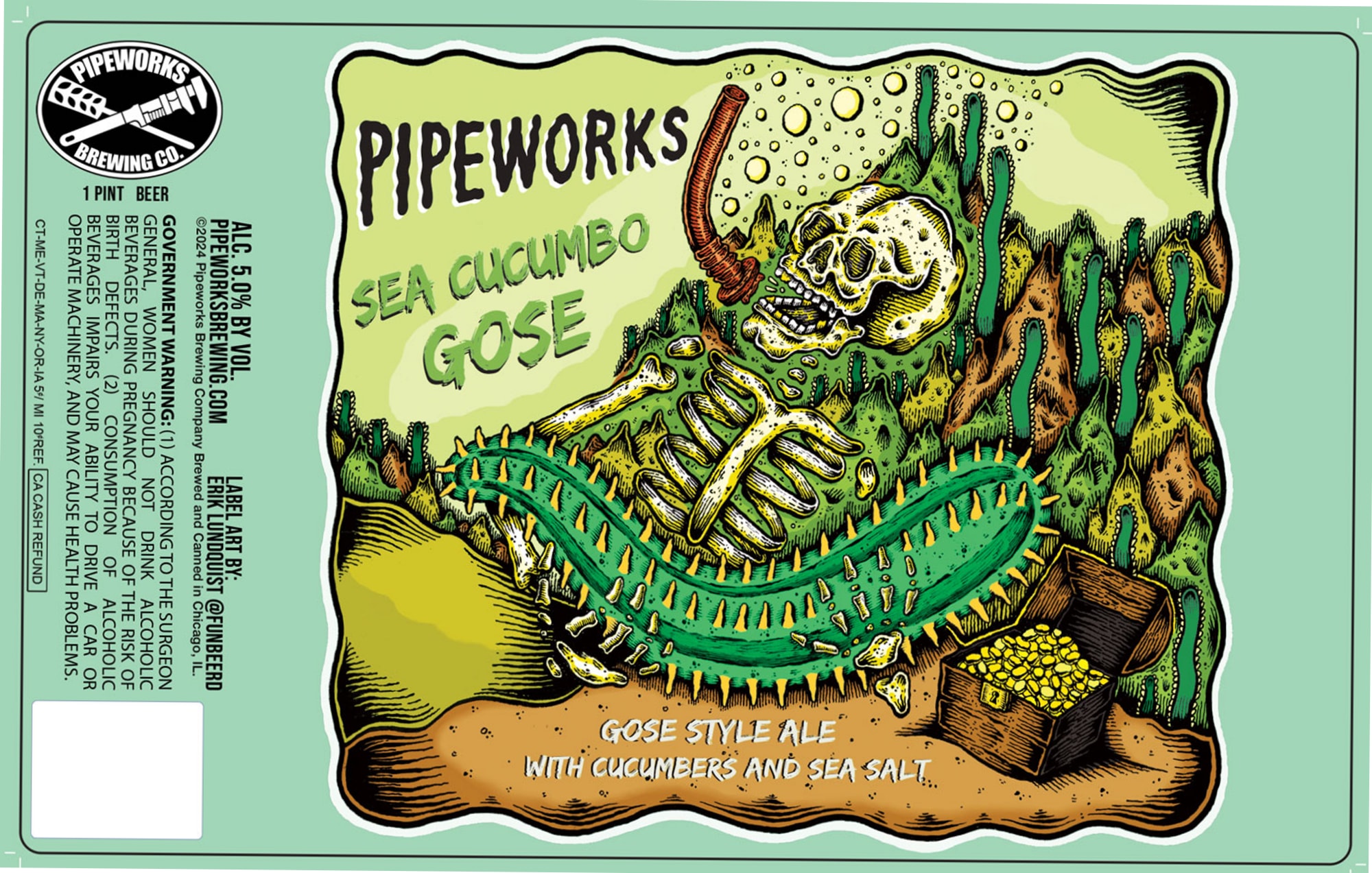 Sea Cucumber by Pipeworks Brewing Co. - beer label