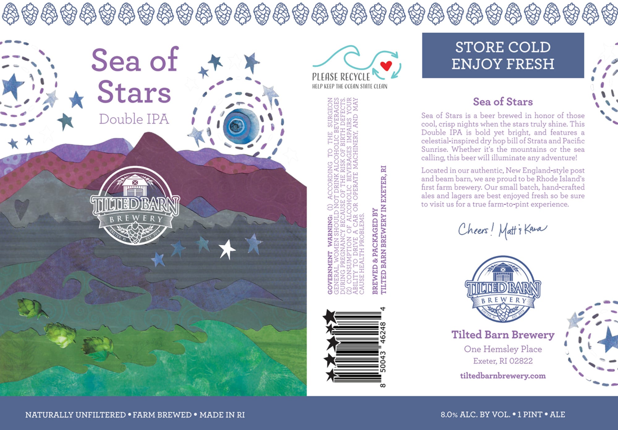 Sea of Stars by Tilted Barn Brewery - beer label