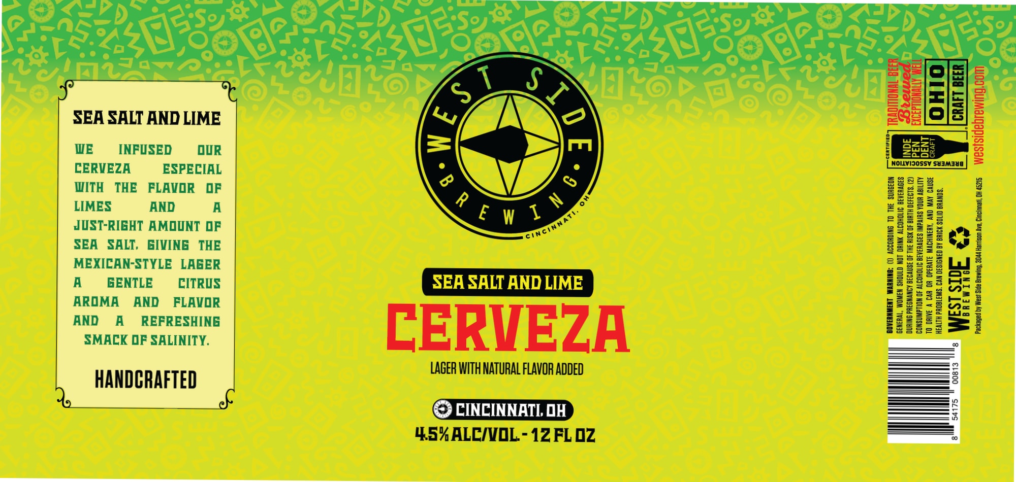 Sea Salt and Lime by West Side Brewing - beer label