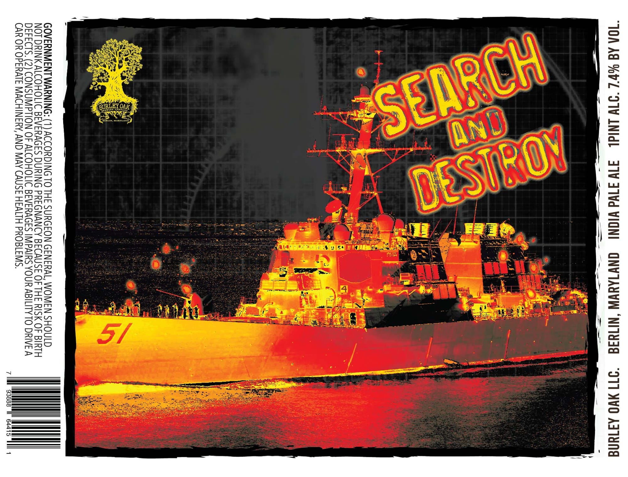 Search and Destroy by Burley Oak Brewery - beer label