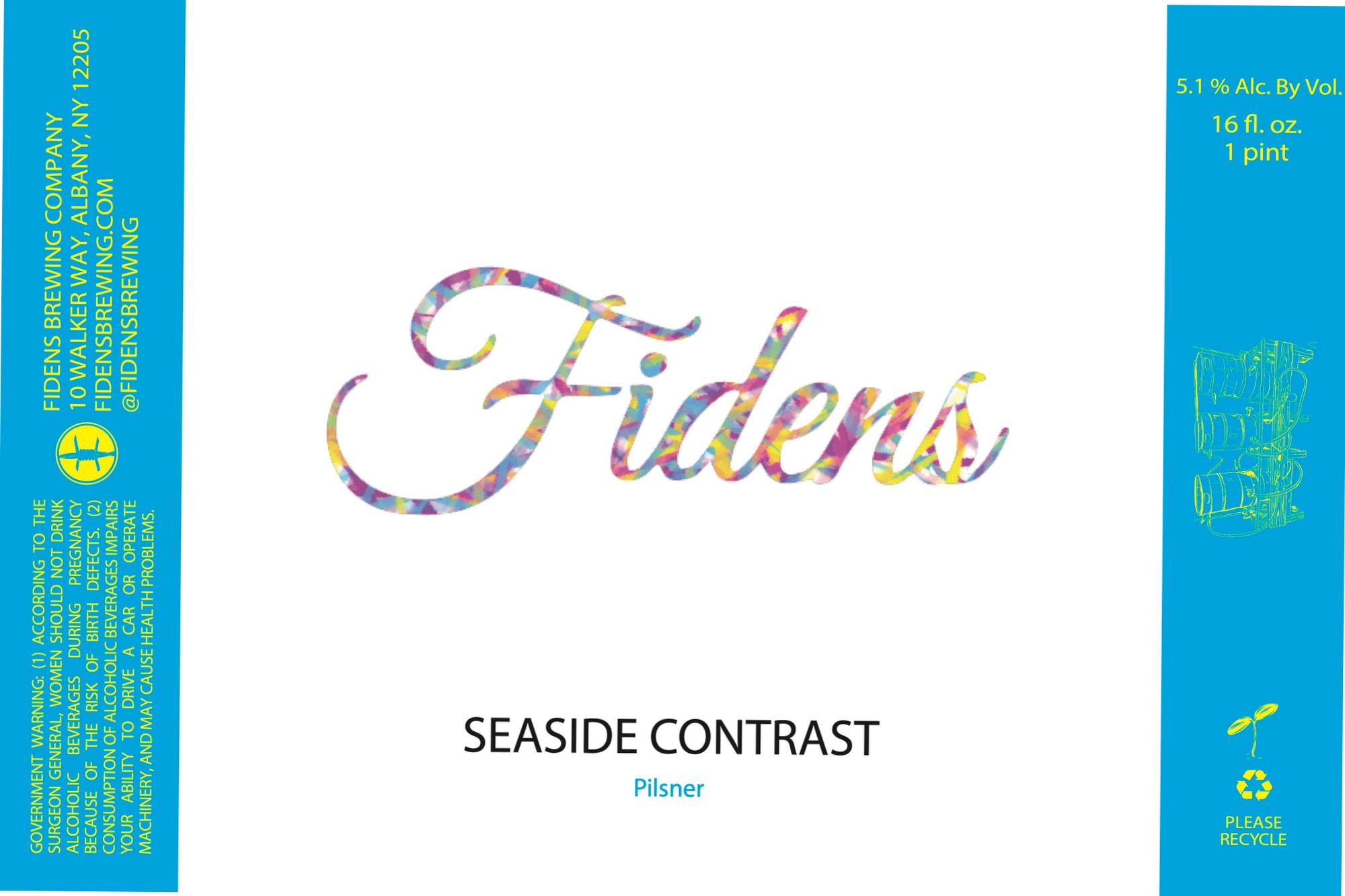 Seaside Contrast by Fidens Brewing Company - beer label