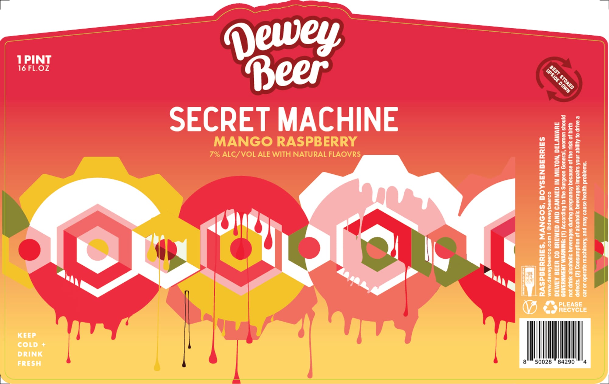 Secret Machine by Dewey Beer Co. - beer label