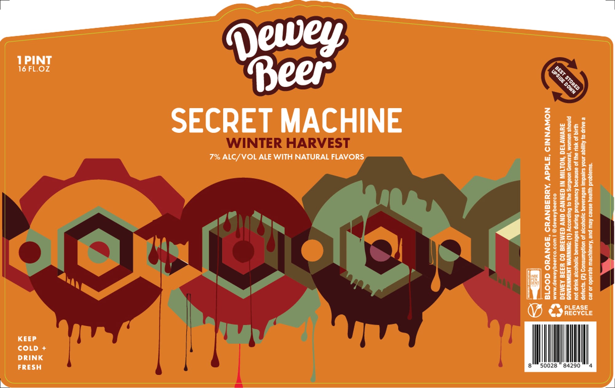 Secret Machine by Dewey Beer Co. - beer label