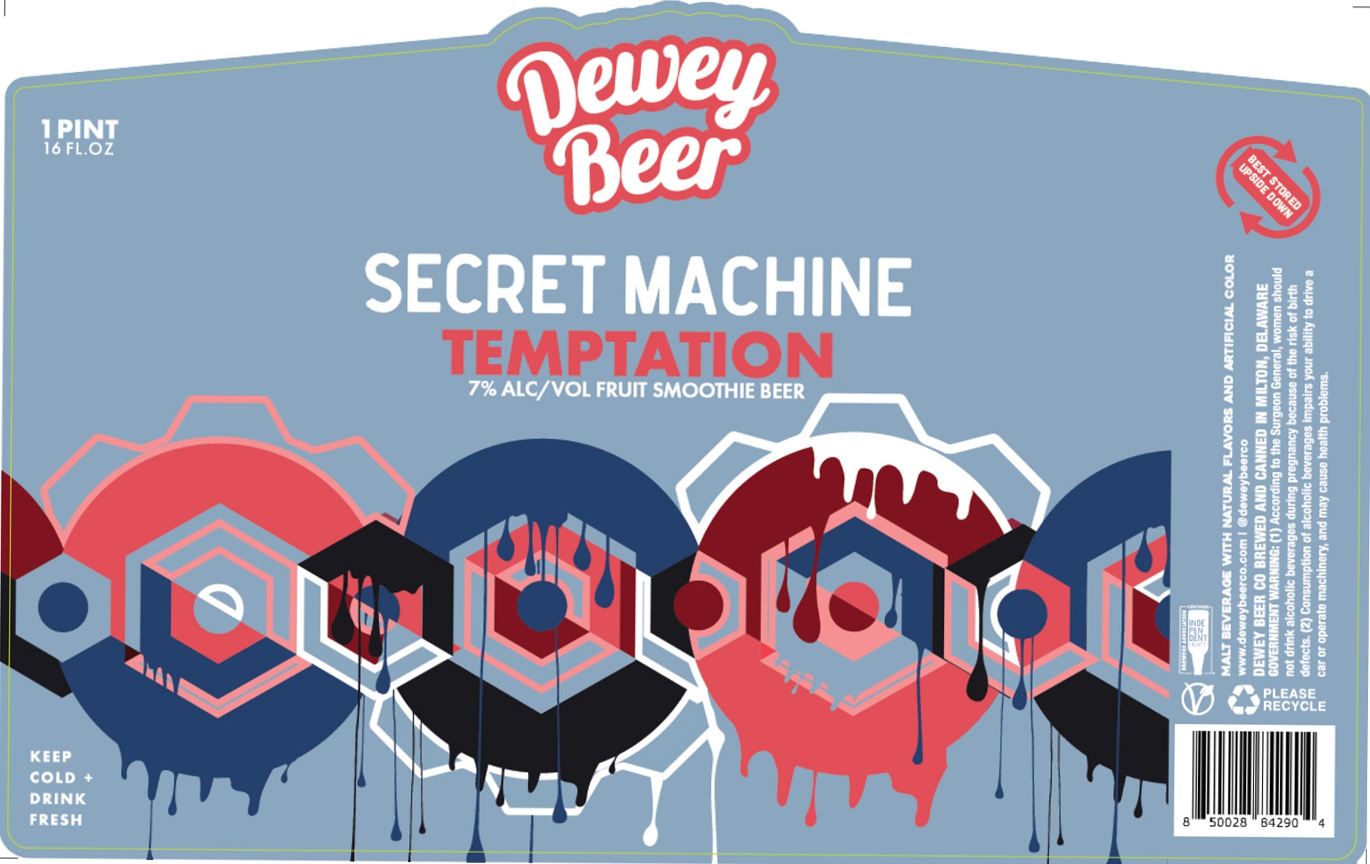 Secret Machine Temptation by Dewey Beer - beer label