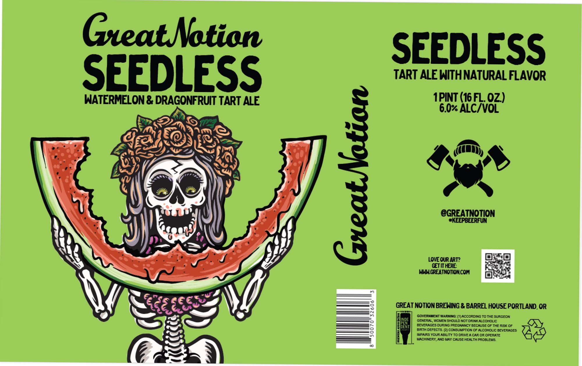 Seedless by Great Notion Brewing - beer label