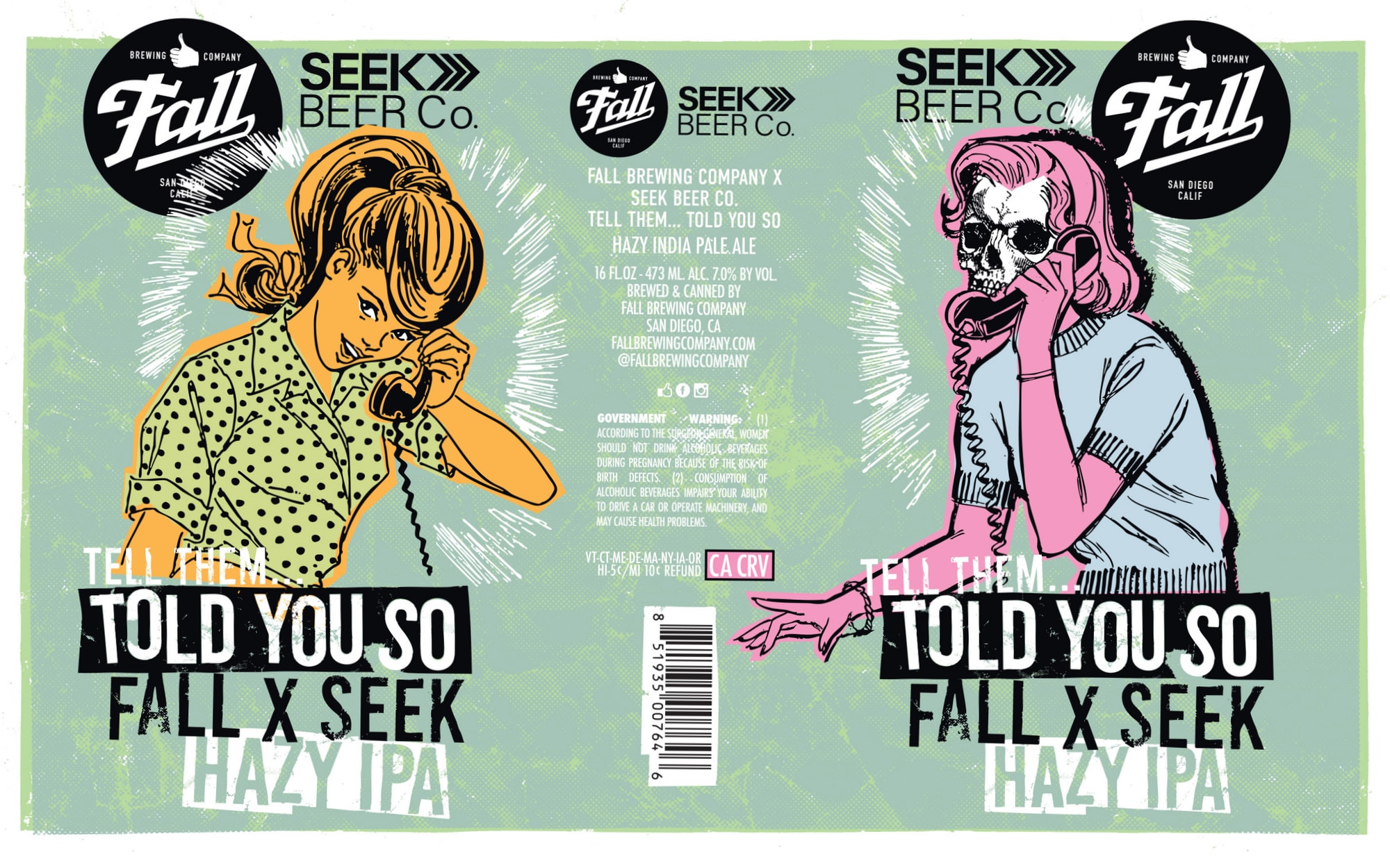 Seek X Hazy IPA by Fall Brewing Company - beer label