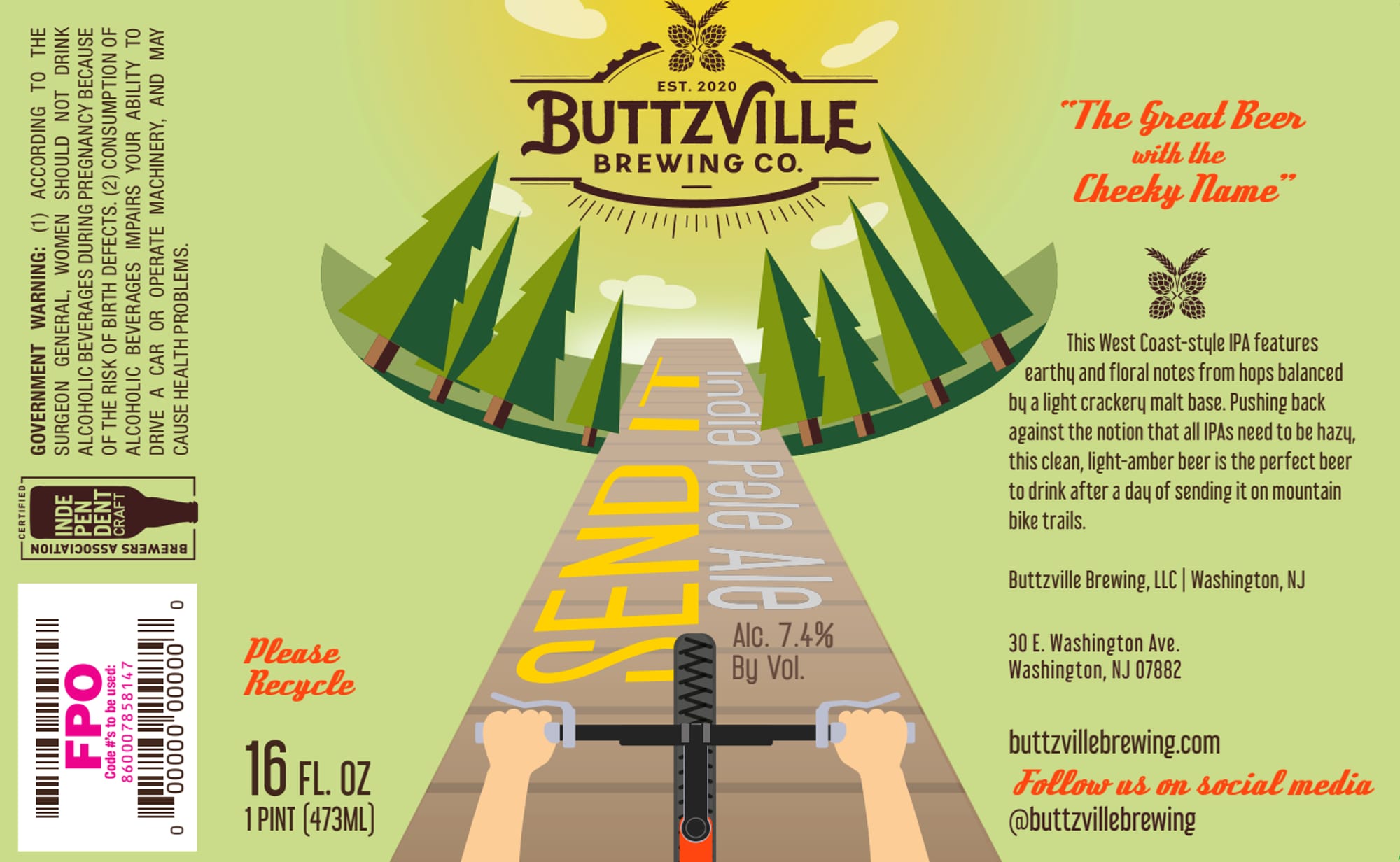 Send It by Buttzville Brewing Co. - beer label