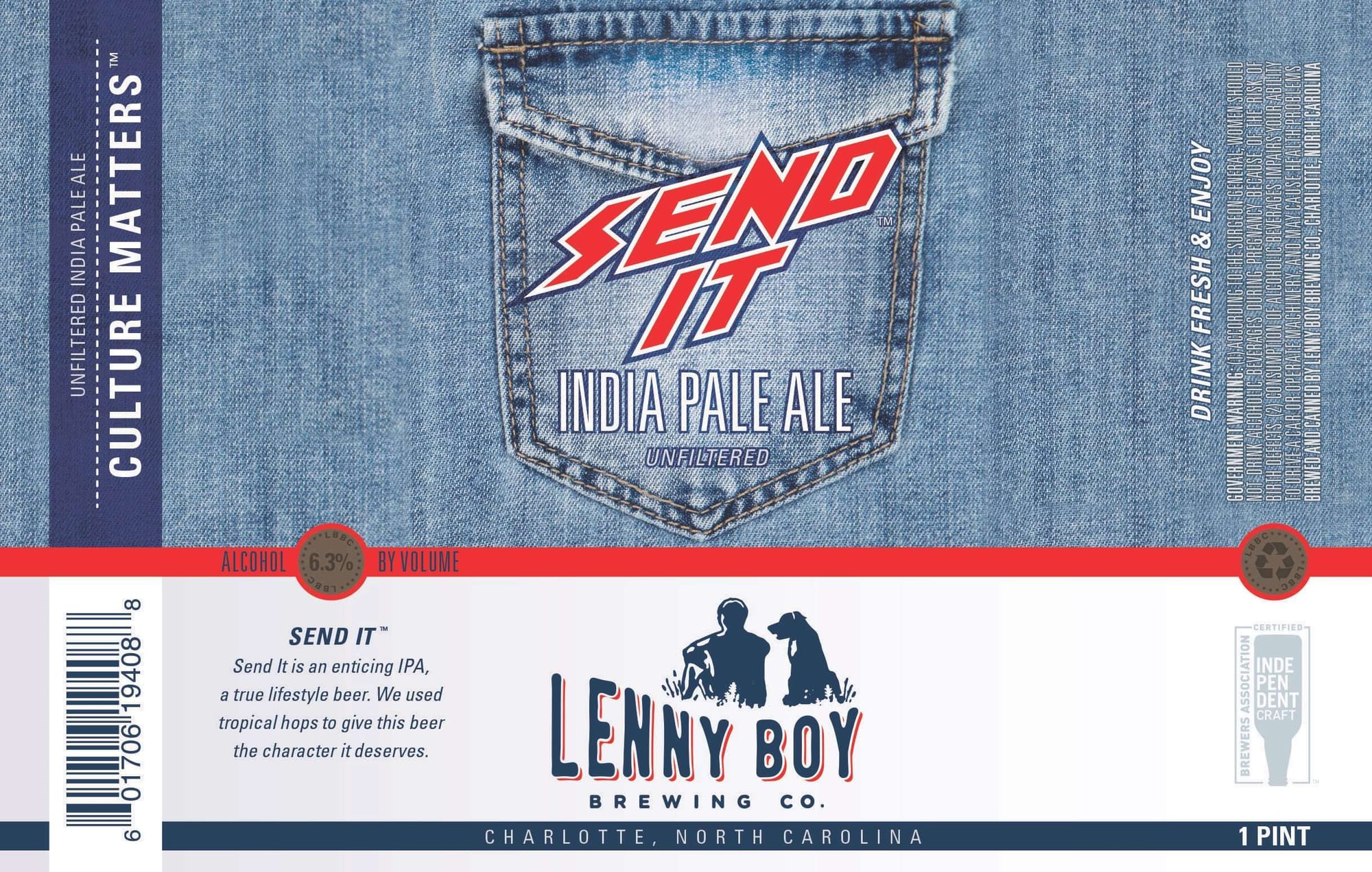 Send It™ by Lenny Boy Brewing Co. - beer label