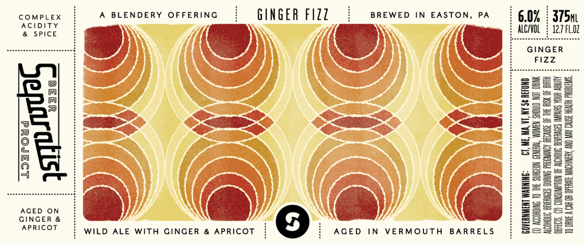Ginger Fizz by Separatist Beer Project - beer label