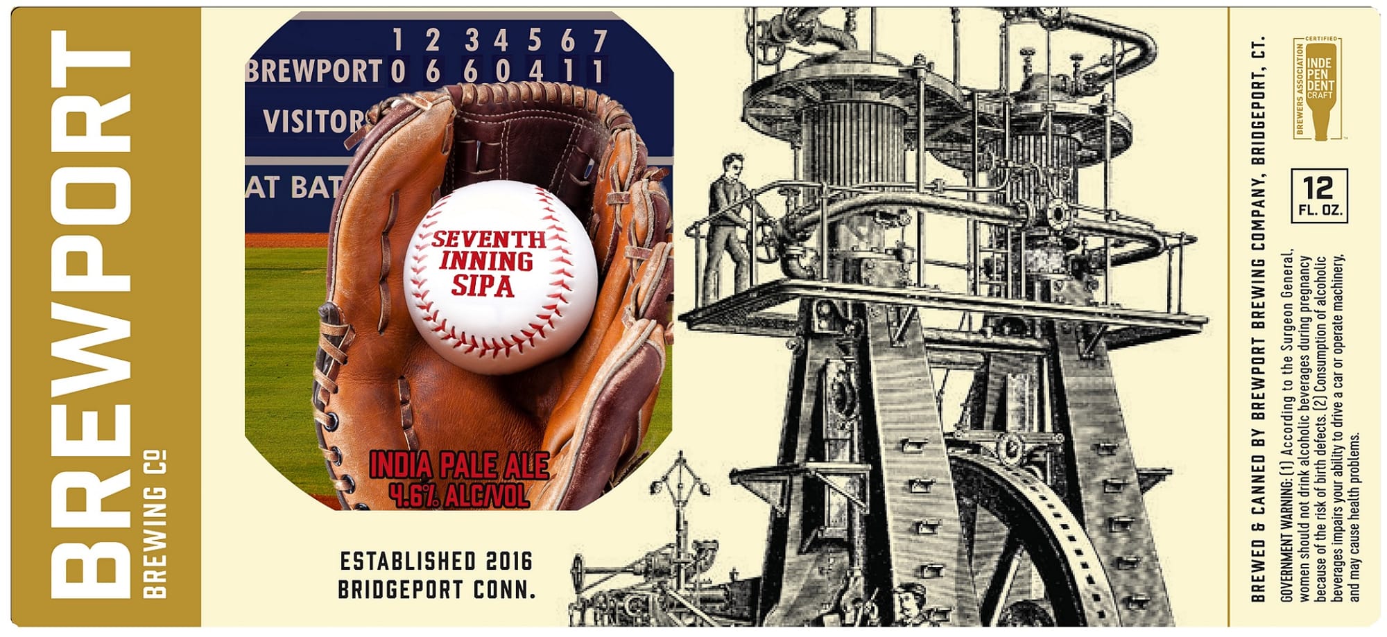 Seventh Inning SIPA by Brewport Brewing Co. - beer label