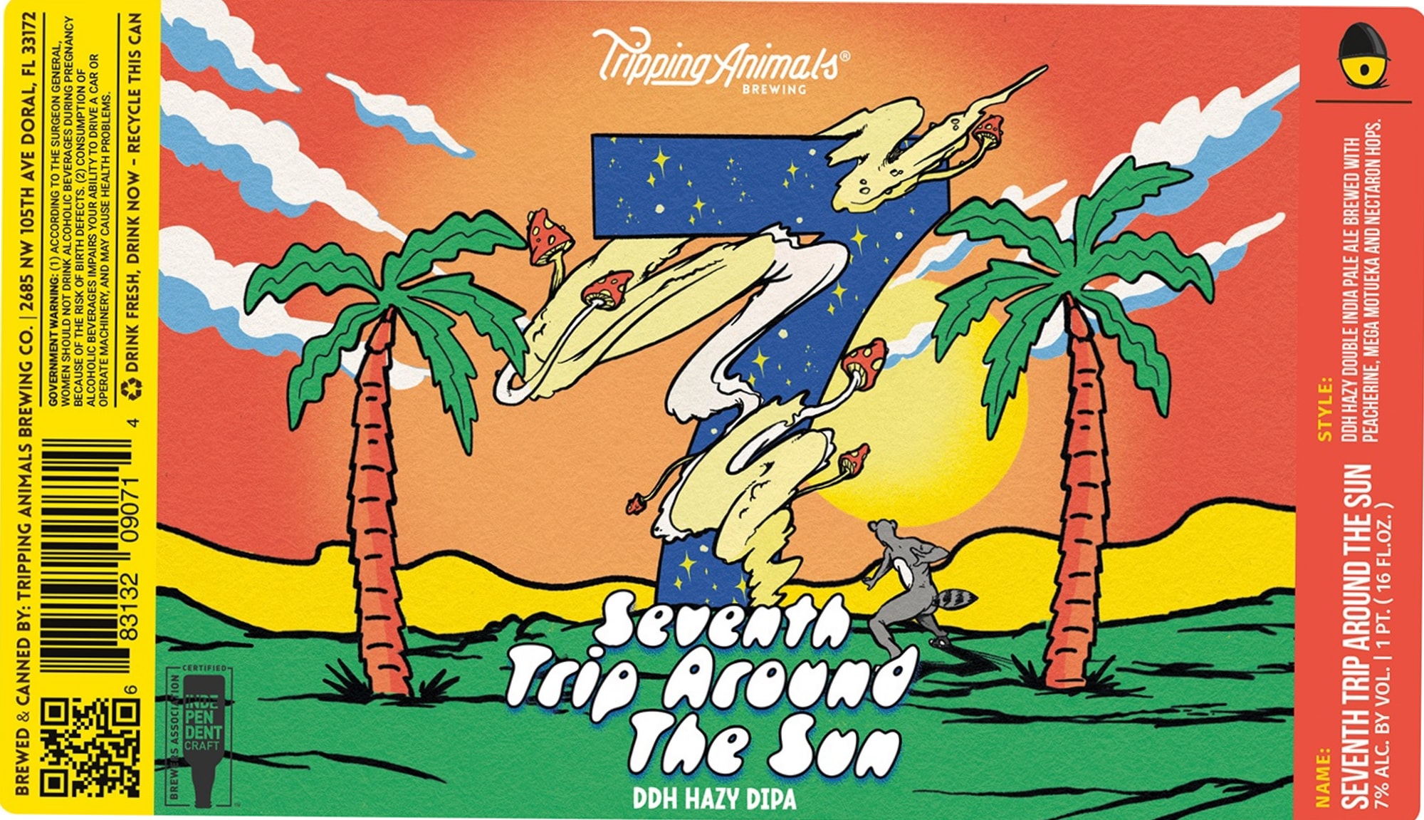 Seventh Trip Around The Sun by Tripping Animals Brewing - beer label