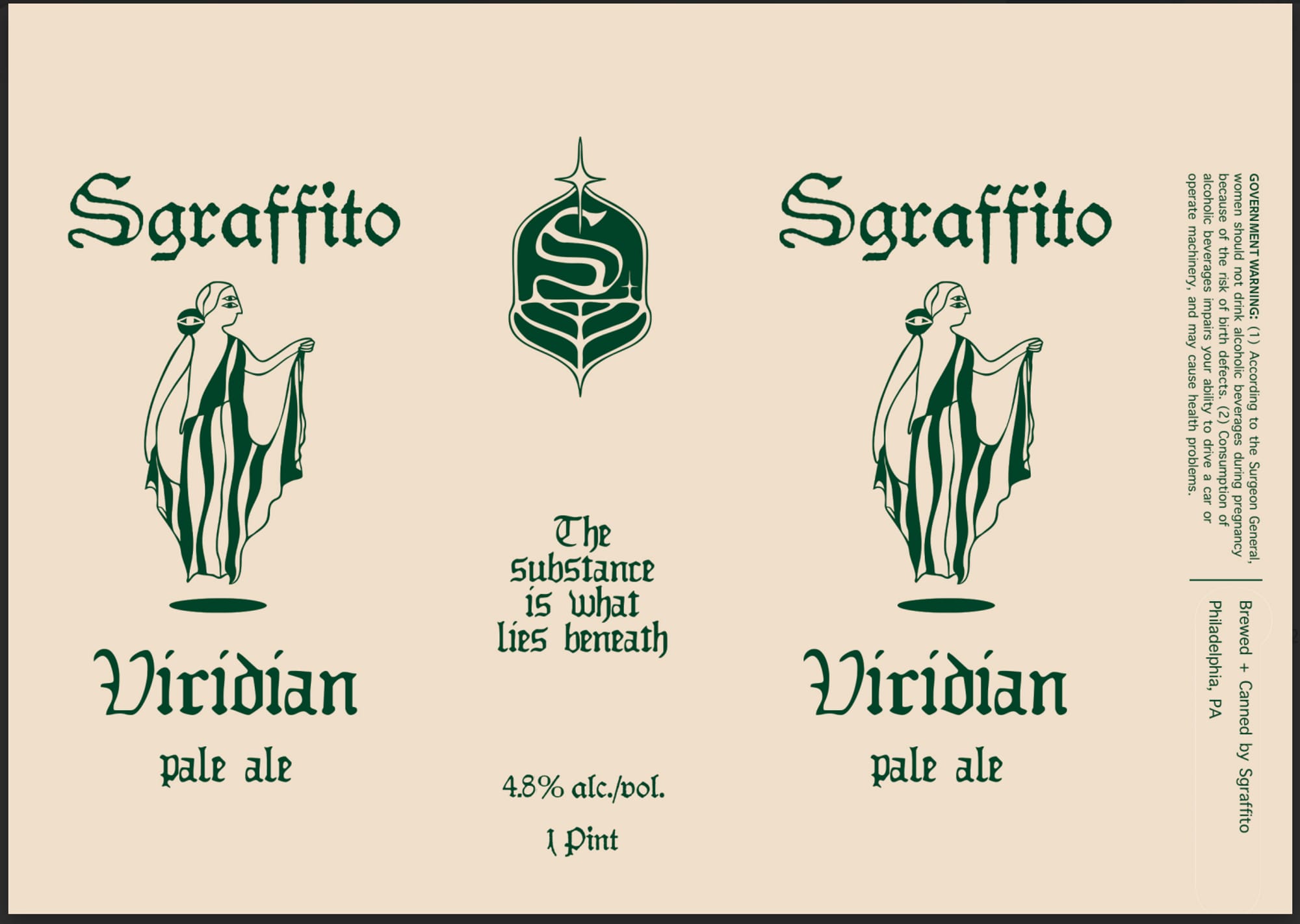 Viridian by Sgraffito - beer label