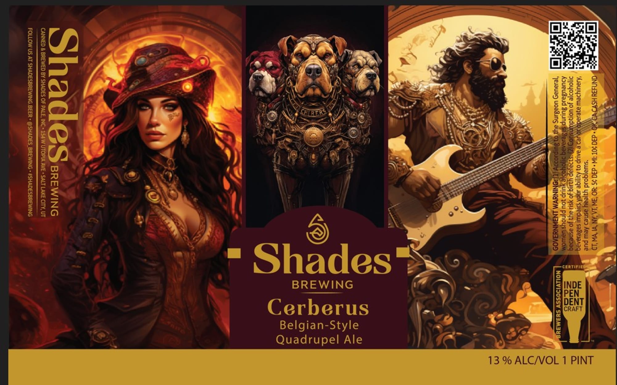 Cerberus by Shades Brewing - beer label