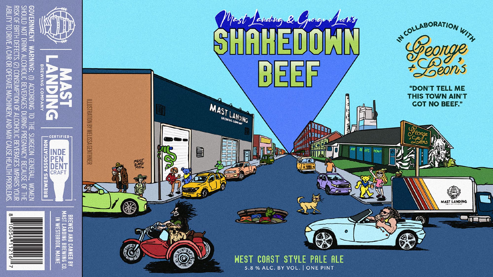 Shakedown Beef by Mast Landing Brewing Company - beer label