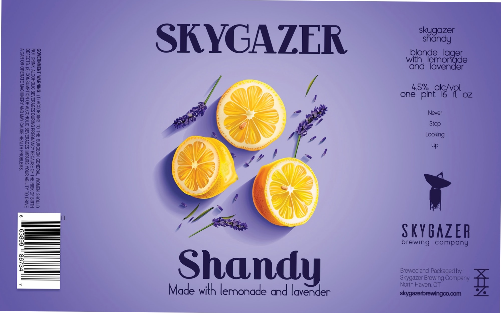 Shandy by Skygazer Brewing Company - beer label