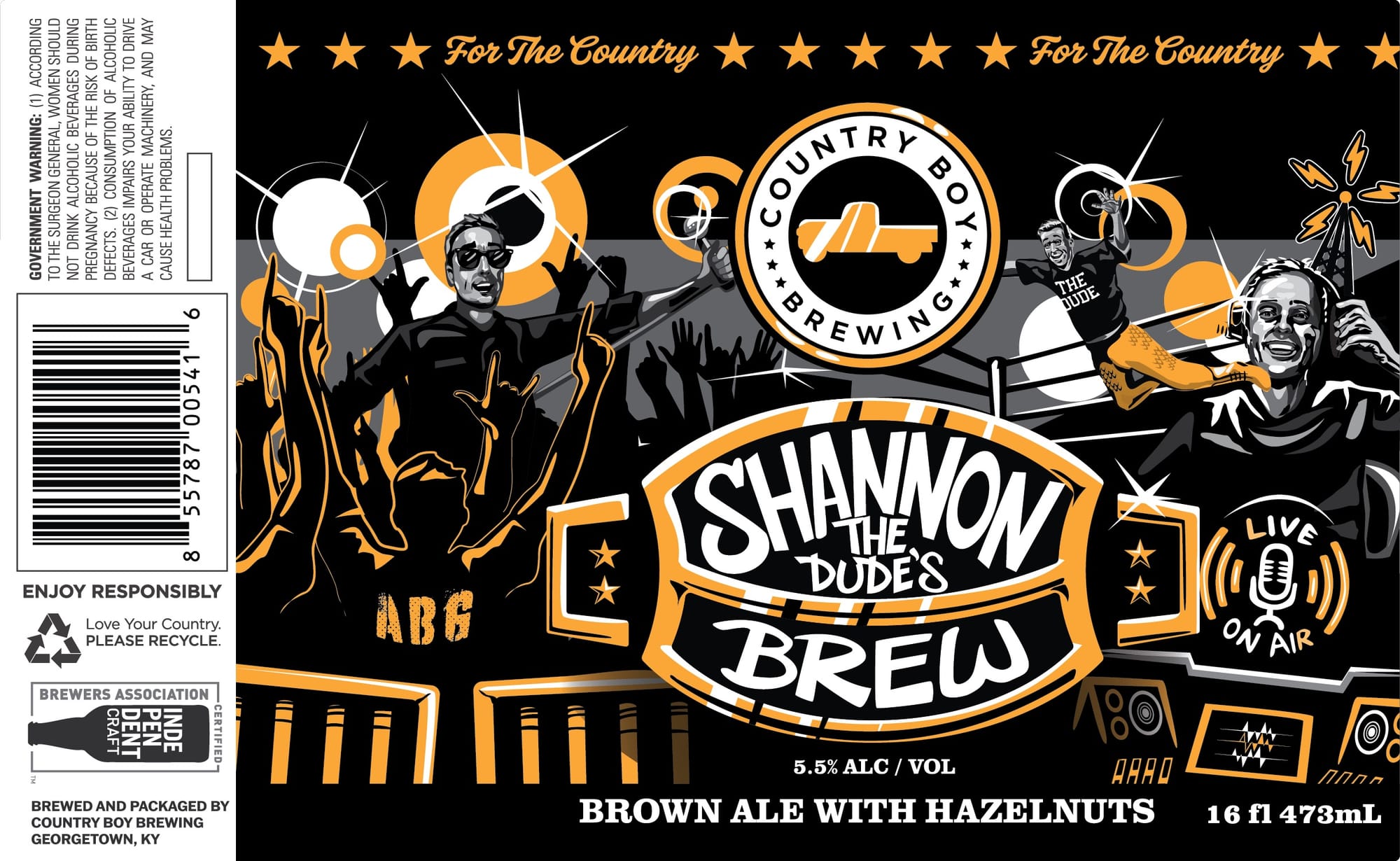Shannon the Dude’s Brew by Country Boy Brewing - beer label