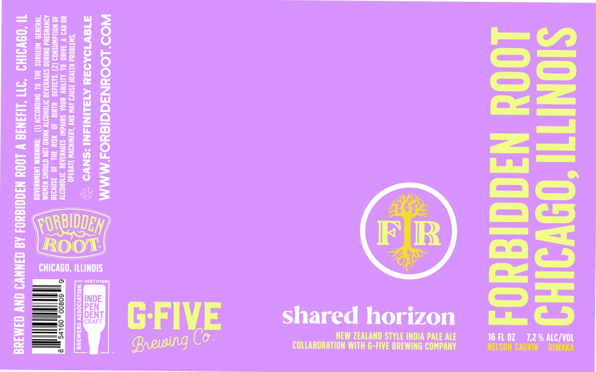 Shared Horizon by Forbidden Root - beer label