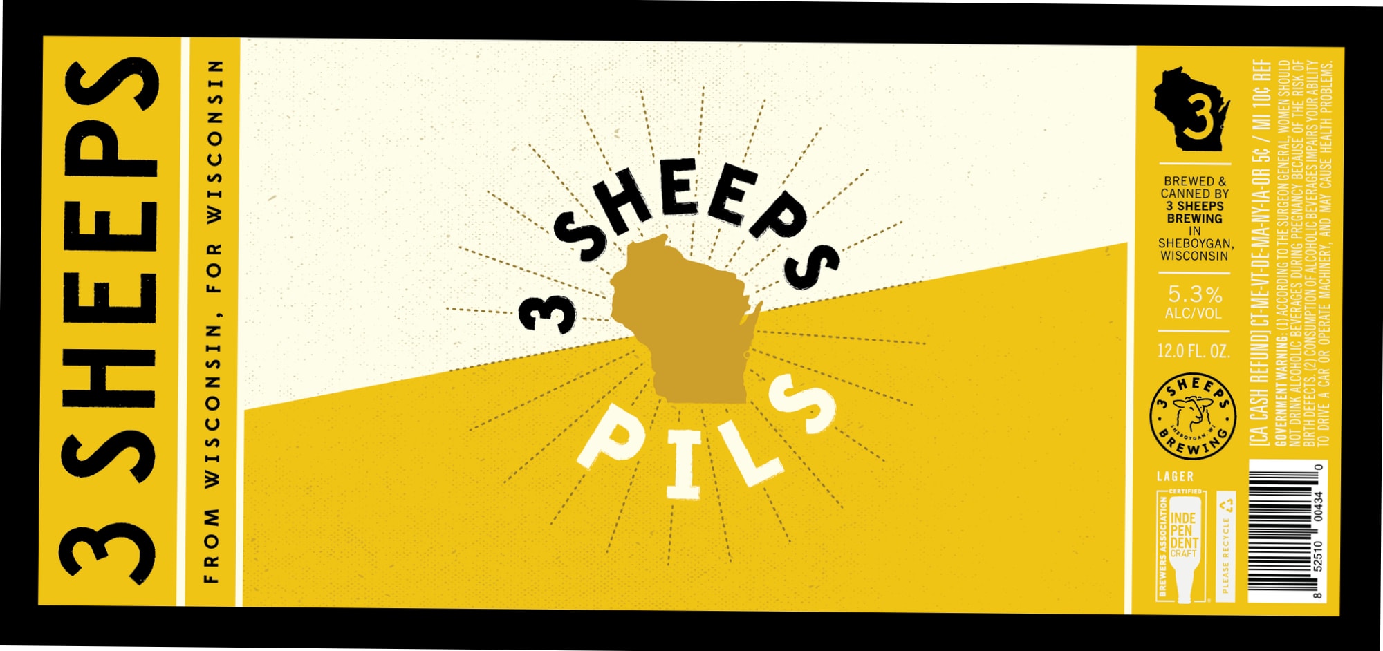 Sheeps Pils by 3 Sheeps Brewing - beer label