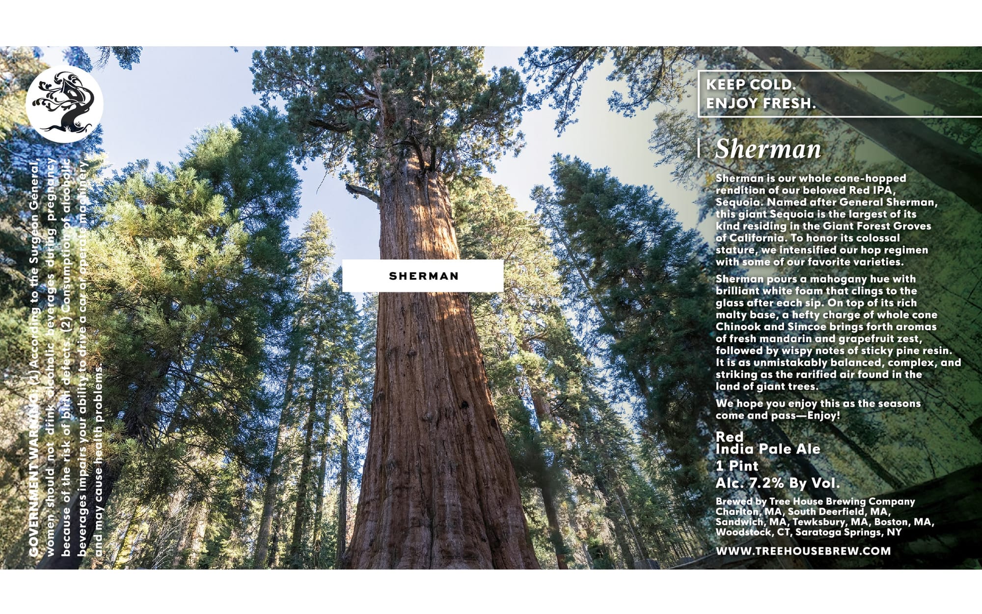 Sherman by Tree House Brewing Company - beer label