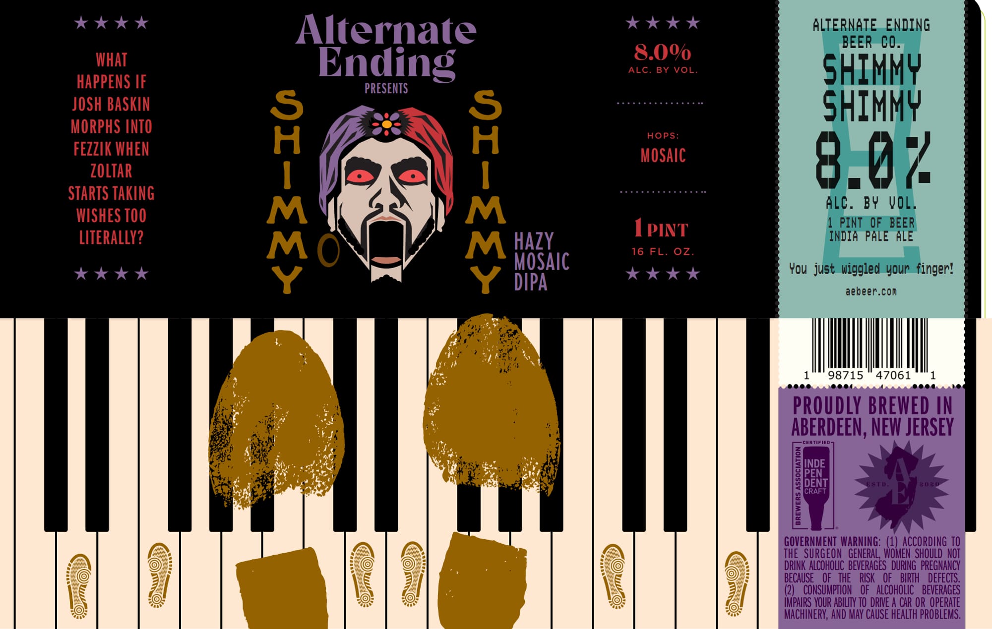 Shimmy Shimmy by Alternate Ending Beer Co. - beer label