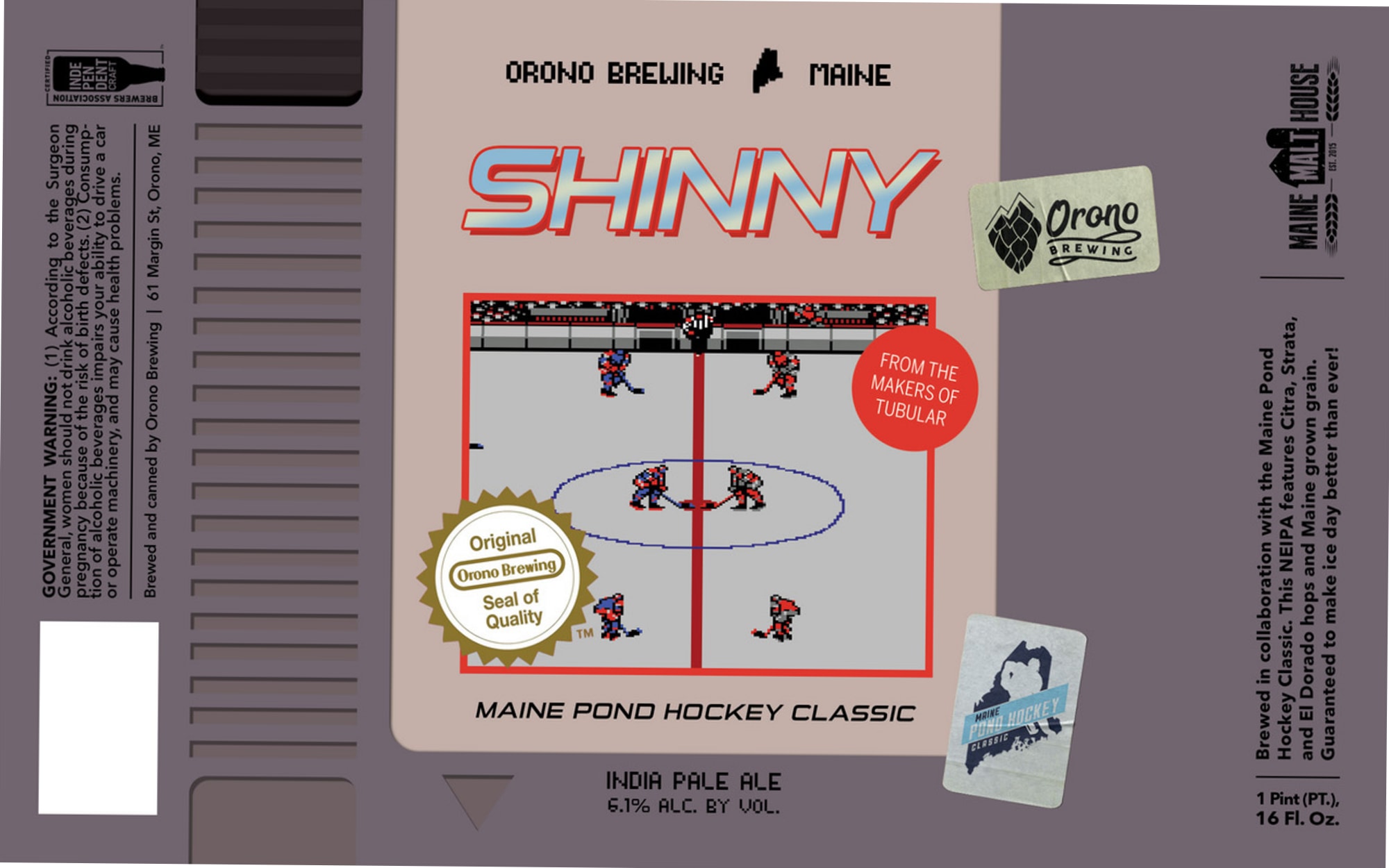 Shiny by Orono Brewing Company - beer label