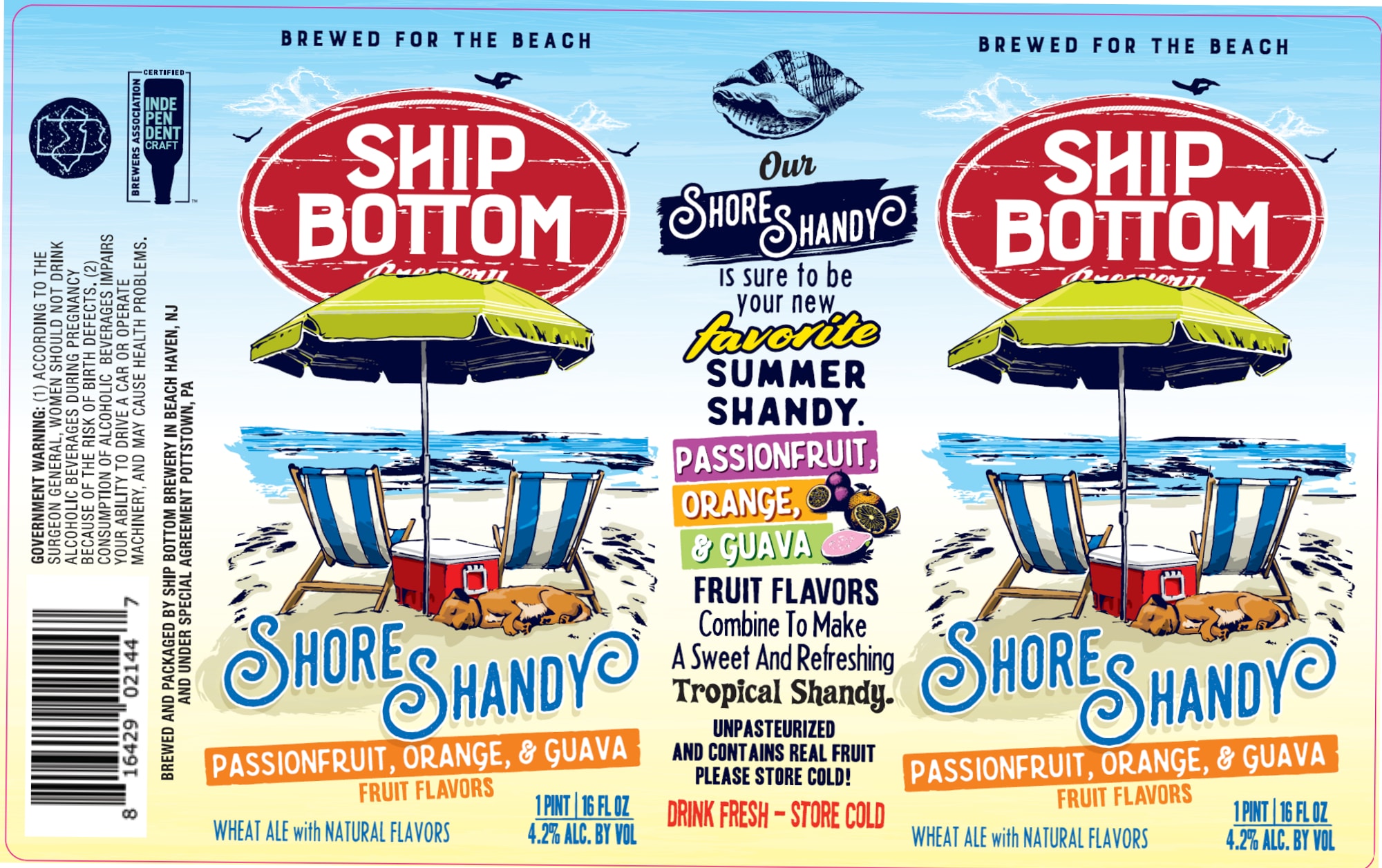 Shoreshandy by Ship Bottom Brewery - beer label