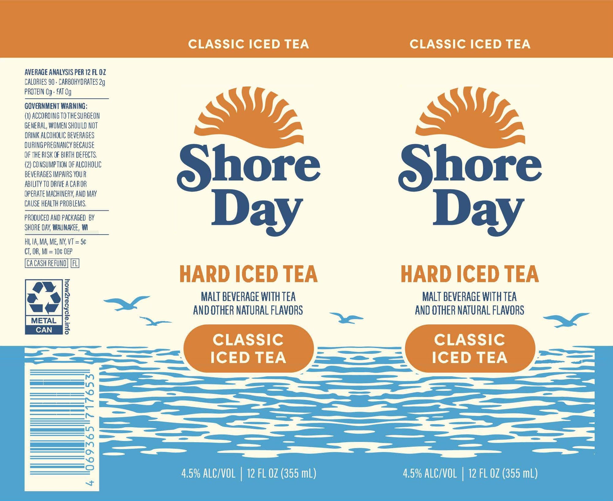 Hard Iced Tea - Classic by Shore Day - beer label