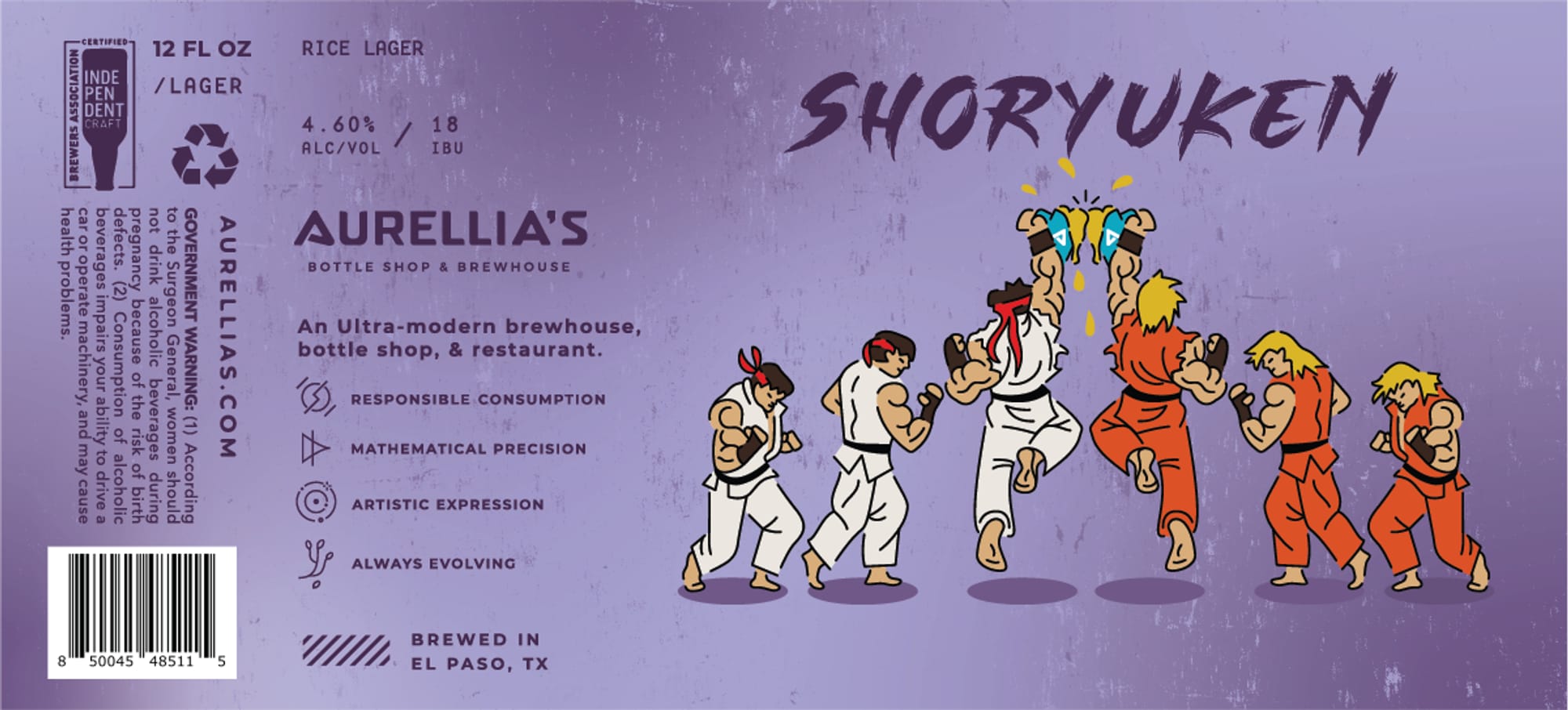 Shoryuken by Aurelia’s - beer label