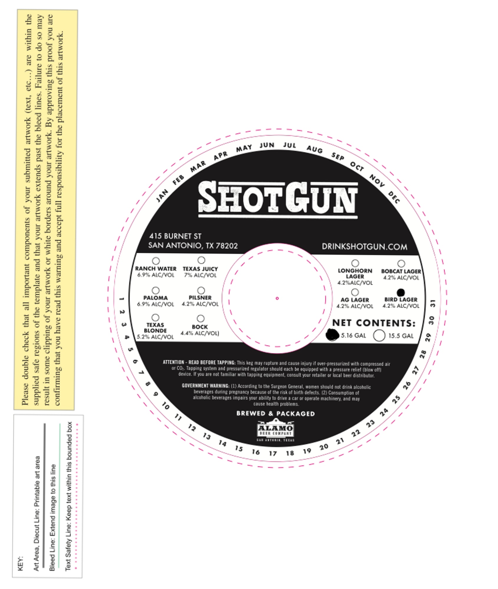Shotgun by Alamo Beer Company - beer label