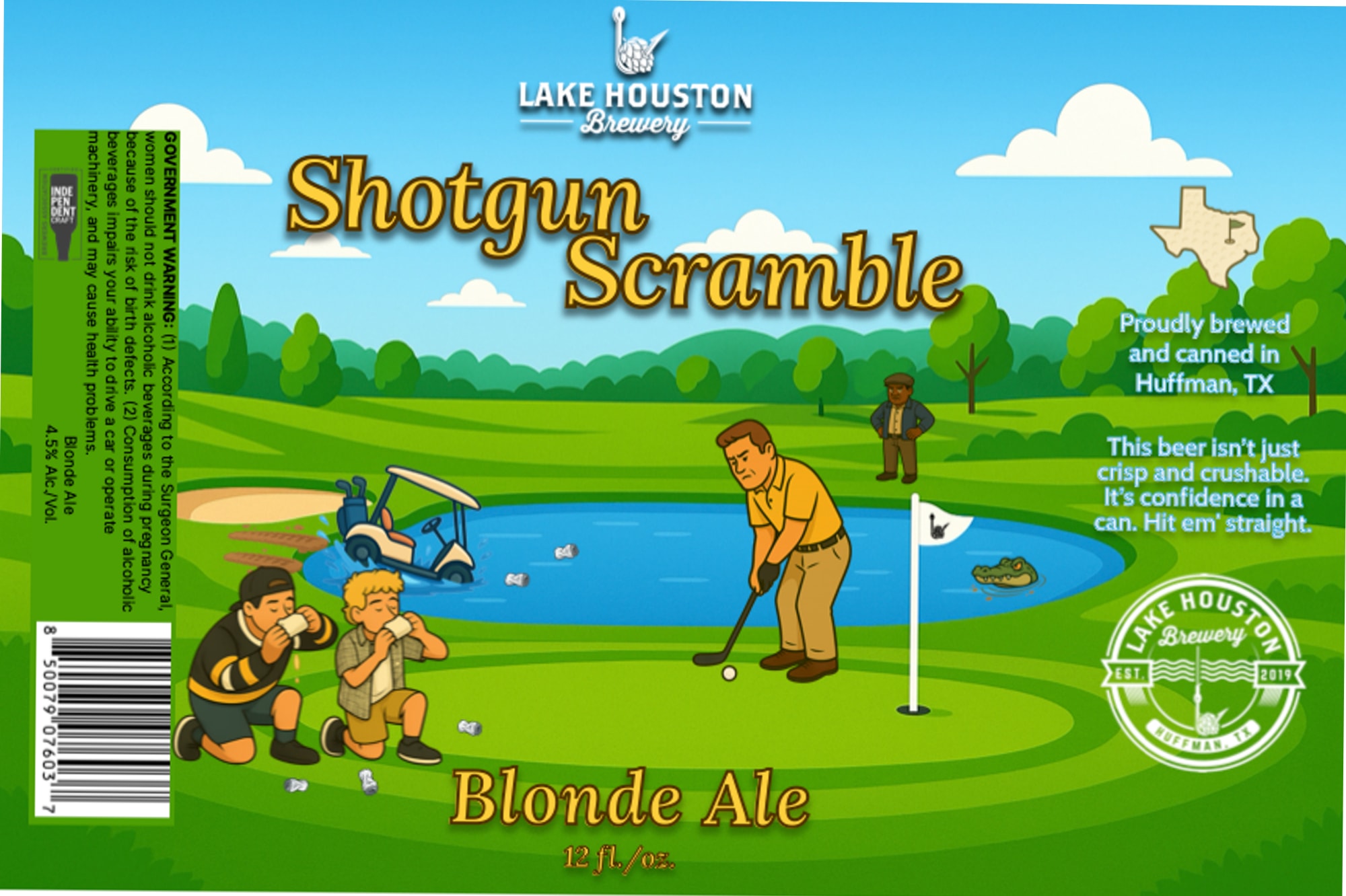 Shotgun Scramble by Lake Houston Brewery - beer label
