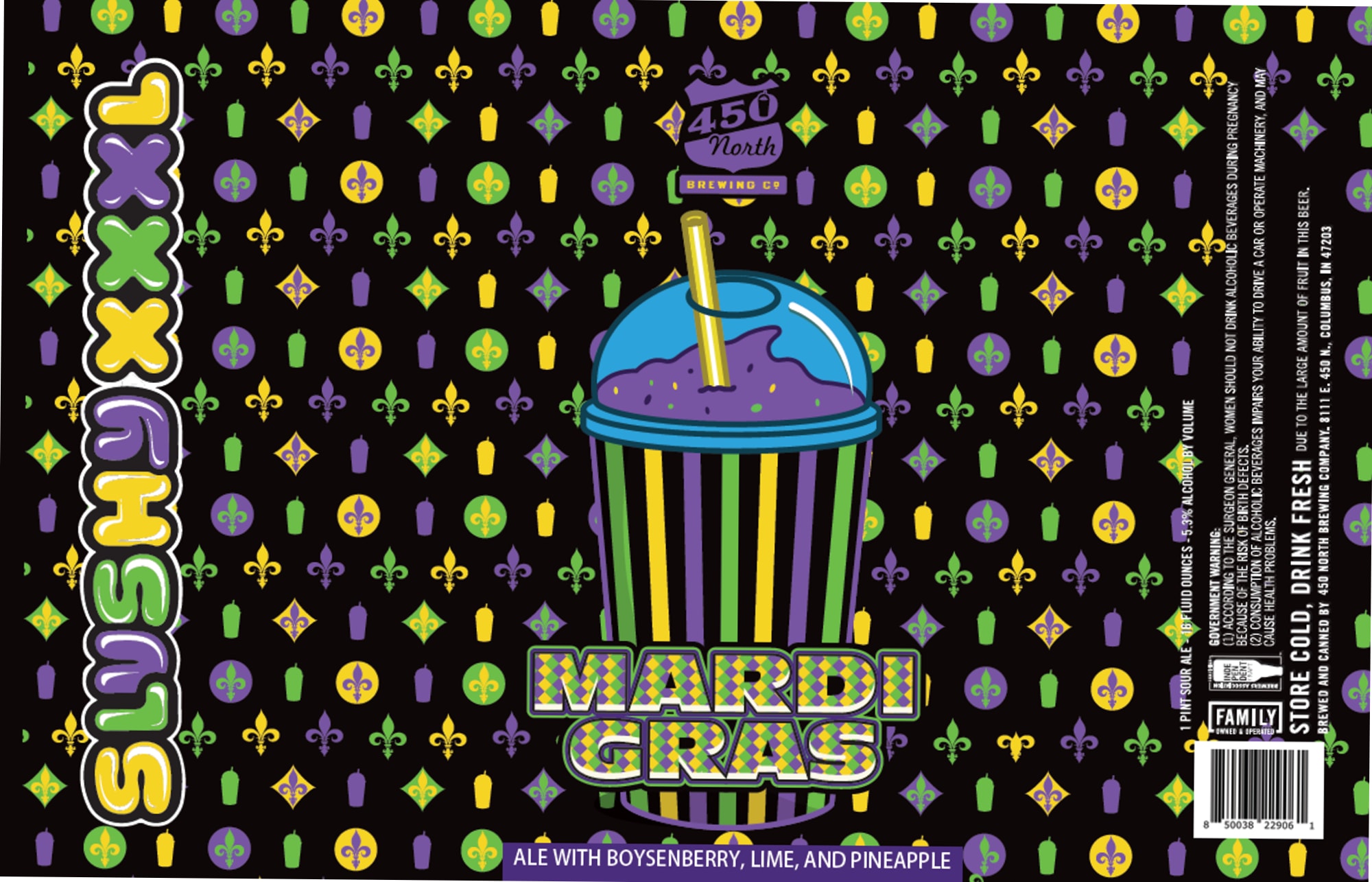 Shux Gras by 450 North Brewing Co. - beer label