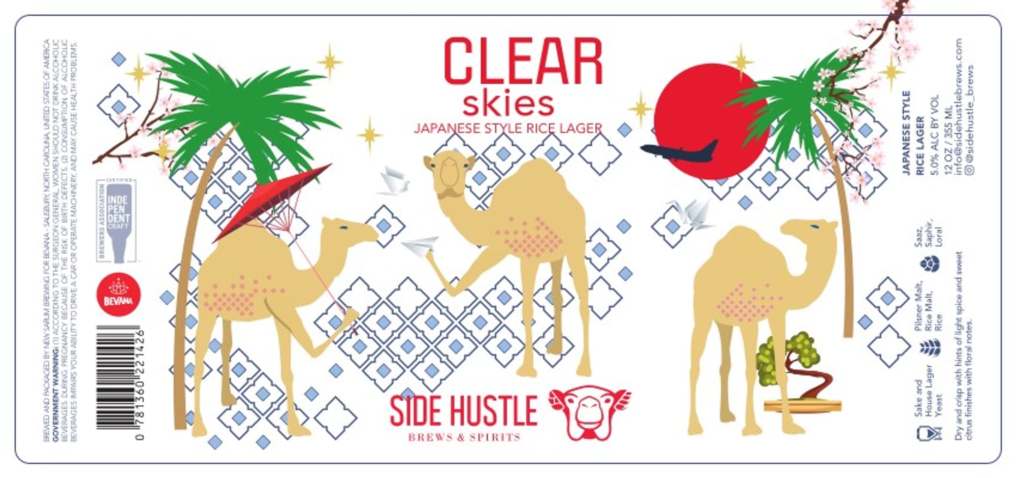 Clear Skies by Side Hustle Brews & Spirits - beer label