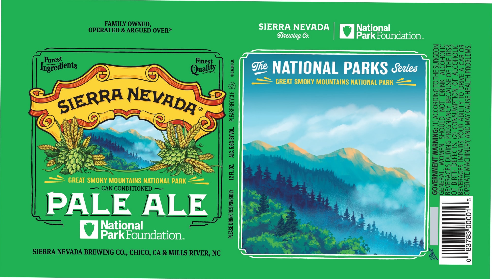 Great Smoky Mountains National Park Pale Ale by Sierra Nevada Brewing Co. - beer label